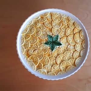 Lemon Patterned Cake Stand